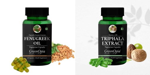 [BRSRYFQZAR4AIETX] Fenugreek Oil Triphala Wellness Daily Vitality |60 CAPSULES