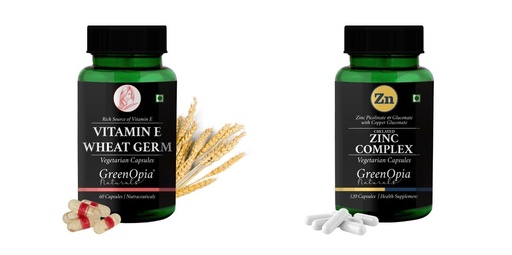 [BRSRYFQZA4PRAAL6] Vitamin E Wheat Germ Oil Zinc Complex Wellness Daily Vitality |60 CAPSULES