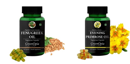 [BRSRYGAOBEPQ4ADJ] Fenugreek-oil-vegetarian-capsules, Evening-primrose-oil-vegetarian-capsules Combo | Convenient Nutrition & Wellness Routine | Multi-Product Pack
