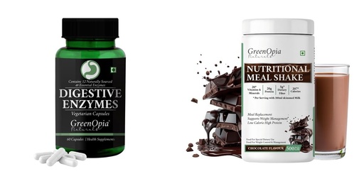 [BRSRYFQZBEHBOGTG] Digestive Enzymes Nutritional Meal Shake Chocolate Wellness Daily Vitality |60 CAPSULES