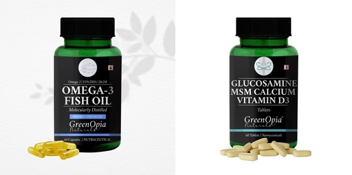 [BRSRYFQZBEHGCHL7] Fish Oil Double Strength Glucosamine Msm Tablets Wellness Daily Vitality |60 CAPSULES
