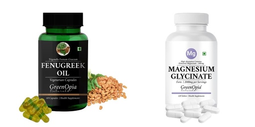 [BRSRYFQZAQPRYEQZ] Fenugreek Oil Magnesium Glycinate Forte Tablets Wellness Daily Vitality |60 CAPSULES