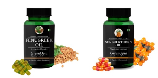 [BRSRYFQZAQBGAHTA] Fenugreek Oil Sea Buckthorn Wellness Daily Vitality |60 CAPSULES
