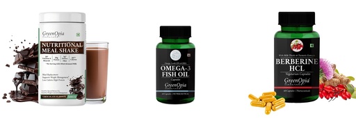 [BRSRYGAOA4DWGYD4] Nutritional-meal-shake-chocolate, Fish-oil-capsules, Berberine-hcl-vegetarian-capsules Combo | Convenient Nutrition & Wellness Routine | Multi-Product Pack