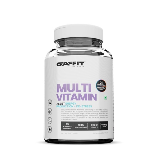 [BRSRGHY6OYBGOAL2] Daily Multivitamin Tablets for Men & Women | 23 Essential Vitamins & Minerals | 100% RDA Coverage, Supports Energy, Immunity & Daily Vitality GMP Certified | 60 Tablets