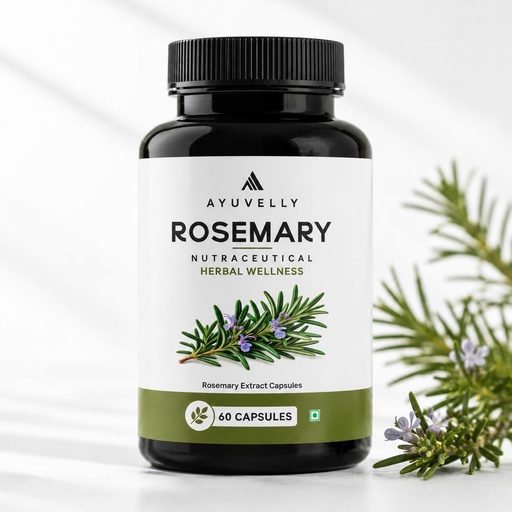 [BRSRYGQBDMJRM2TJ] Rosemary Leaf Extract | Vegetarian Capsules | Daily Wellness Nutritional Supplement | 500 mg | 60 Capsules