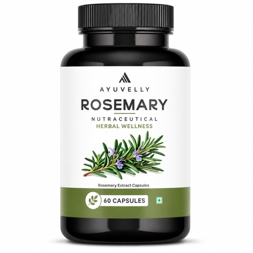 [BRSRYGQBCUCB43QV] Rosemary Leaf Supplement Capsules | Veg Capsules | Daily Nutrition Support | 500 mg | 60 Capsules