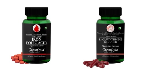 [BRSRYFQZBF6BG2DD] Iron Folic Acid Tablets L Glutathione Reduced Wellness Daily Vitality |60 CAPSULES