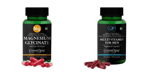 [BRSRYFQZBMFGMG3O] Magnesium Glycinate Zinc Multivitamins For Men Wellness Daily Vitality |60 CAPSULES