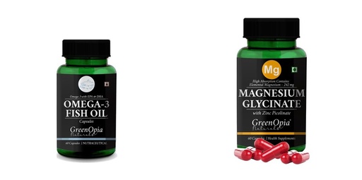 [BRSRYFQZAV4BYAD3] Fish Oil Magnesium Glycinate Zinc Wellness Daily Vitality |60 CAPSULES