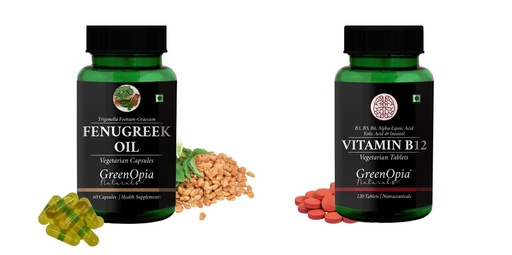 [BRSRYFQZA4NA4ALB] Fenugreek Oil Vitamin B12 Tablets Wellness Daily Vitality |60 CAPSULES