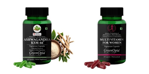 [BRSRYFQZAEAQYDLB] Ashwagandha KSM66 Multivitamins For Women Wellness Daily Vitality |60 CAPSULES
