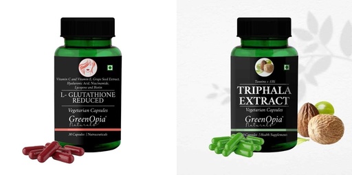 [BRSRYFQZPIIRGYL7] L Glutathione Reduced Triphala Wellness Daily Vitality |60 CAPSULES