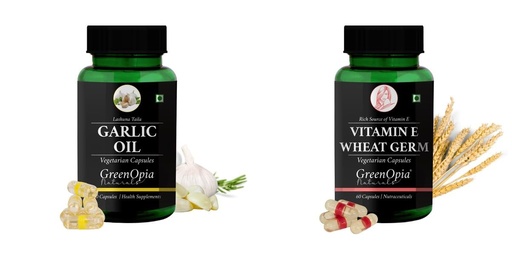 [BRSRYFQZOQHGAFDK] Garlic Oil Vitamin E Wheat Germ Wellness Daily Vitality |60 CAPSULES