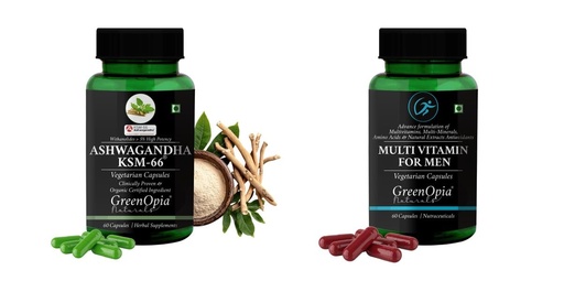 [BRSRYFQZPJ5AGELB] Ashwagandha KSM66 Multivitamins For Men Wellness Daily Vitality |60 CAPSULES