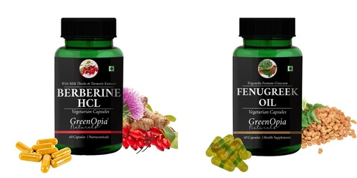 [BRSRYFQZOUIBYHLJ] Berberine HCl Fenugreek Oil Wellness Daily Vitality |60 CAPSULES