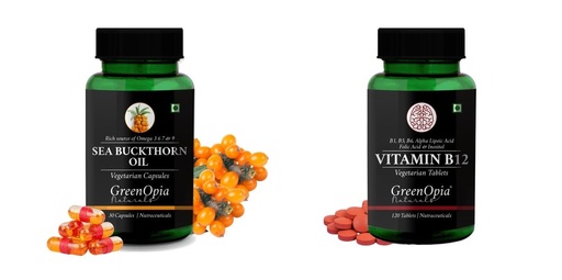 [BRSRYFQZAANGCELB] Sea Buckthorn Oil Vitamin B12 Tablets Wellness Daily Vitality |60 CAPSULES
