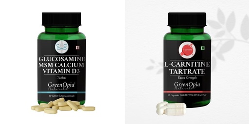 [BRSRYFQZOQFAYF3A] Glucosamine Msm Tablets L Carnitine Wellness Daily Vitality |60 CAPSULES