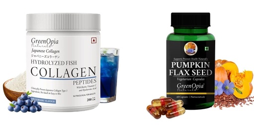 [BRSRYFQZCMNBEYI7] Marine Collagen Peptides Powder Blueberry Pumpkin Oil Wellness Daily Vitality |60 CAPSULES