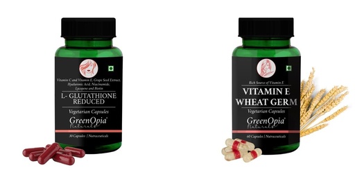 [BRSRYFQZCMIQG2Y3] L Glutathione Reduced Vitamin E Wheat Germ Oil Wellness Daily Vitality |60 CAPSULES
