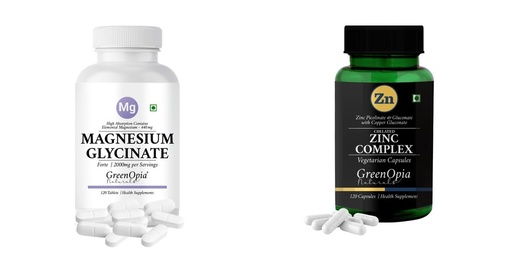 [BRSRYFQZCMAROHTL] Magnesium Glycinate Forte Tablets Zinc Complex Wellness Daily Vitality |60 CAPSULES