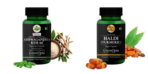 [BRSRYFQZBYBA4CI3] Ashwagandha KSM66 Haldi Oil Wellness Daily Vitality |60 CAPSULES
