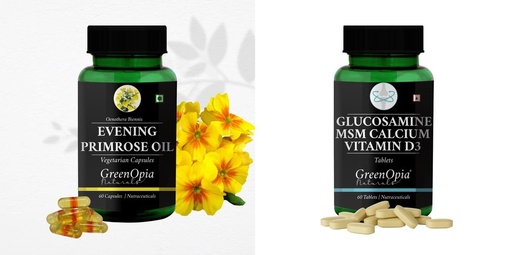 [BRSRYFQZB4NQ4E3B] Evening Primrose Oil Glucosamine Msm Tablets Wellness Daily Vitality |60 CAPSULES