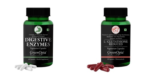 [BRSRYFQZB4FRSF33] Digestive Enzymes L Glutathione Reduced Wellness Daily Vitality |60 CAPSULES
