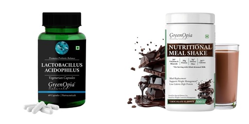 [BRSRYFQZBAPRM2Y4] Lactobacillus Nutritional Meal Shake Chocolate Wellness Daily Vitality |60 CAPSULES