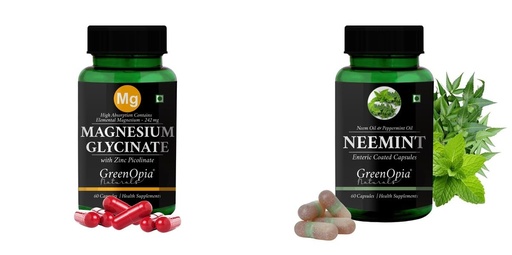 [BRSRYFQZBAFBS3I4] Magnesium Glycinate Zinc Neemint Oil Wellness Daily Vitality |60 CAPSULES