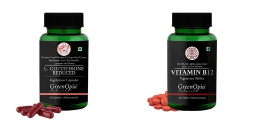 [BRSRYFQZBBYRSCTX] L Glutathione Reduced Vitamin B12 Tablets Wellness Daily Vitality |60 CAPSULES