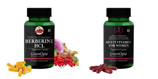 [BRSRYFQZBENQ4FLX] Berberine HCl Multivitamins For Women Wellness Daily Vitality |60 CAPSULES