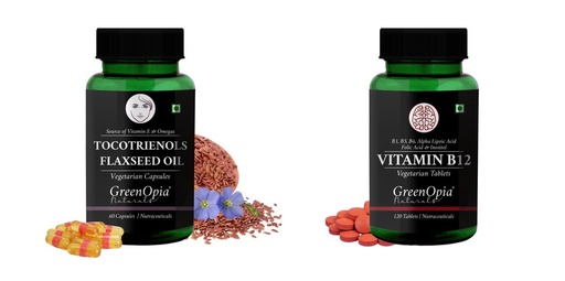 [BRSRYFQZBEFRADIY] Tocotrienols Flaxseed Oil Vitamin B12 Tablets Wellness Daily Vitality |60 CAPSULES