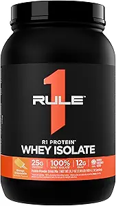 [BRSW2A37BAJQE23V] Rule 1 R1 Protein Whey Isolate - with 25g Protein & 6g BCAA Exclusively from Isolated & Hydrolyzed Sources for Workout Recovery (2 Pounds*, Orange Dreamsicle)