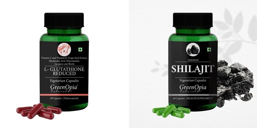 [BRSRYFQZAV7G2CA2] L Glutathione Reduced Shilajit Wellness Daily Vitality |60 CAPSULES