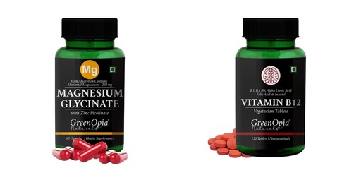 [BRSRYFQZA5YWEHI2] Magnesium Glycinate Zinc Vitamin B12 Tablets Wellness Daily Vitality |60 CAPSULES