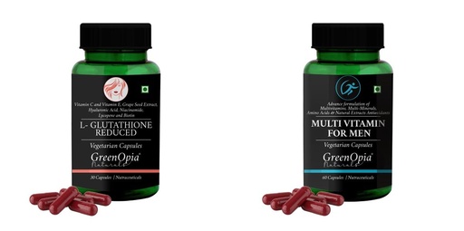[BRSRYFQZPICWKEYV] L Glutathione Reduced Multivitamins For Men Wellness Daily Vitality |60 CAPSULES