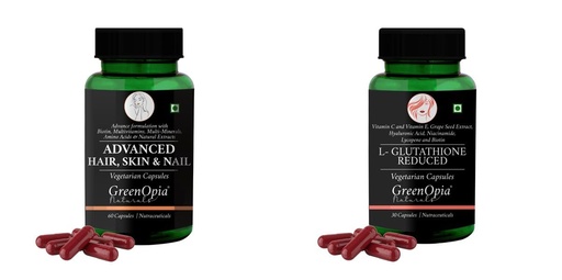 [BRSRYFQZOQPAKH3F] Advanced HSN (Hair, Skin Nails) L Glutathione Reduced Wellness Daily Vitality |60 CAPSULES