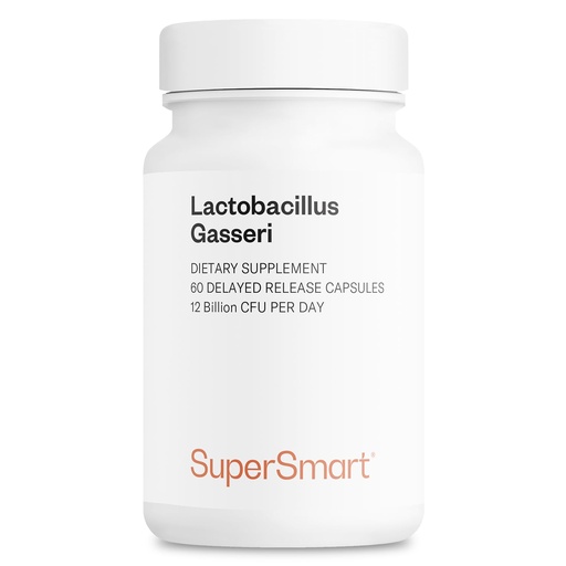 [BRSWIHQZBEMWK336] Supersmart - Lactobacillus Gasseri 12 Billion CFU per Day - Probiotic Supplement | Non-GMO & Gluten Free - 60 DR Capsules (Delayed Release)