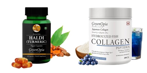 [BRSRYFQZBYHR6HIV] Haldi Oil Marine Collagen Peptides Powder Blueberry Wellness Daily Vitality |60 CAPSULES