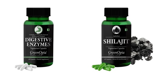 [BRSRYFAHAUFWOETL] Digestive Enzymes Shilajit Wellness Daily Vitality 60 CAPSULES