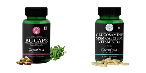 [BRSRYFAHBVYBMC3H] BC Caps Vaginal Glucosamine Msm Tablets Wellness Daily Vitality 60 CAPSULES