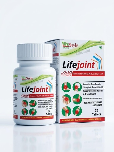 [BRSRYFQTOF4B62DX] LifeJoint Tablets 20 | Joint & Bone Nutritional Supplement with Herbal Extracts | Vegetarian Gluten Free & Paraben Free Joint Care Formula (Pack of 2)