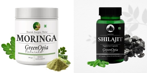 [BRSRYFQZAUMRSCA7] Moringa Oleifera Powder Shilajit Wellness Daily Vitality |60 CAPSULES