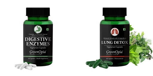 [BRSRYFQZAUARU2T4] Digestive Enzymes Lung Detox Wellness Daily Vitality |60 CAPSULES