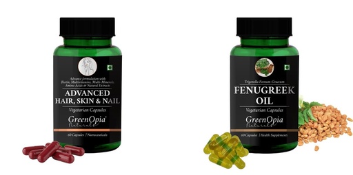 [BRSRYFQZA4JW2C3A] Advanced HSN (Hair, Skin Nails) Fenugreek Oil Wellness Daily Vitality |60 CAPSULES
