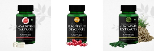 [BRSRYFQZA4AQIGTO] L Carnitine 1 + Magnesium Glycinate Zinc Shatavari Daily Health Pack |60 CAPSULES