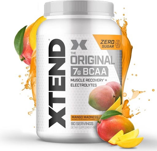[BRSWIF3QOYFBA3L6] XTEND Original BCAA Powder Mango Madness | Sugar Free Post Workout Muscle Recovery Drink with Amino Acids | 7g BCAAs for Men & Women | 90 Servings