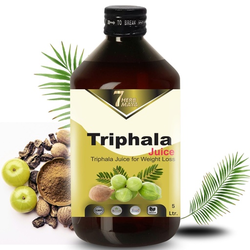 [BRSREBTRAR7QIE3V] Triphala Juice | Ayurvedic | Cold-Pressed Amla, Harad & Baheda | No Added Sugar | Herbal Juice for Daily Digestion & Gut Support | Multivitamin-Rich (5 Litre)