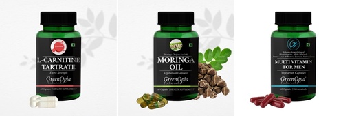 [BRSRYFQZAQHAMGT4] L Carnitine 1 + Moringa Seed Oil Multivitamins For Men Daily Health Pack |60 CAPSULES